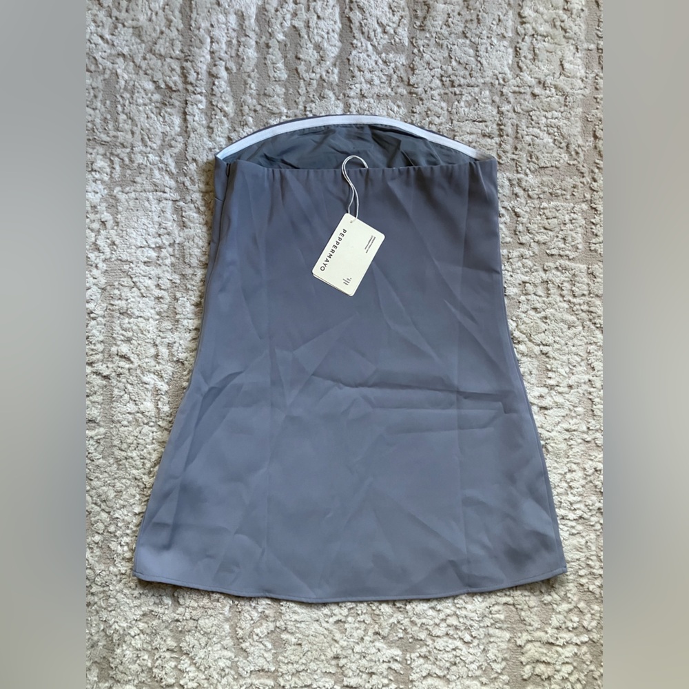 NEW!!! PepperMayo Rachel Strapless Mini Grey Dress US 4 - Picture 13 of 14